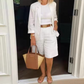 💕Elegantes Set aus Leinenshorts und Blazer für Damen✨Kaufe 2 und erhalte kostenlosen Versand