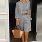 💕Elegantes Set aus Leinenshorts und Blazer für Damen✨Kaufe 2 und erhalte kostenlosen Versand