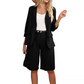 💕Elegantes Set aus Leinenshorts und Blazer für Damen✨Kaufe 2 und erhalte kostenlosen Versand