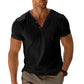 Henley-Shirt mit V-Ausschnitt für Herren
