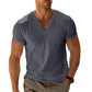 Henley-Shirt mit V-Ausschnitt für Herren