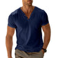 Henley-Shirt mit V-Ausschnitt für Herren