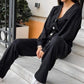 Zweiteiliges Set aus gestrickter Button-Down-Jacke und Hose für Damen💖Kostenloser Versand
