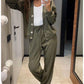 Zweiteiliges Set aus gestrickter Button-Down-Jacke und Hose für Damen💖Kostenloser Versand