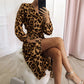 ✨Kleid mit V-Ausschnitt und Leopardenmuster🔥Kaufe 2 und erhalte kostenlosen Versand