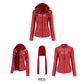 Premium Lederjacke mit Kapuze für Damen🌺🌺Kostenloser Versand