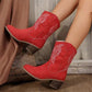 Bequeme Vintage-Stiefel mit klobigem Absatz für Damen