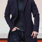 Herren einreihige einfarbige Jacke mit Schnalle