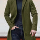 Herren einreihige einfarbige Jacke mit Schnalle