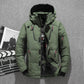 Weißer Entendaunenparka für Männer - Warme Winterjacke- Kostenlose Lieferung