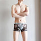 Ultradünne Boxershorts aus bedrucktem Eisseidennetz für Herren