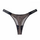 Damen Sexy String Tanga mit Strasssteinen, niedrige Taille, hoher Schnitt, Bikini-Unterwäsche, Hipster, T-Back-Höschen
