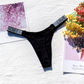 Damen Sexy String Tanga mit Strasssteinen, niedrige Taille, hoher Schnitt, Bikini-Unterwäsche, Hipster, T-Back-Höschen