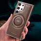 Magnetische PU-Lederhülle mit 360° drehbarer Halterung für die Galaxy S23-24-Serie