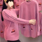 Pull ample et chaud à col rond et poches pour femmes【Kostenloser Versand】