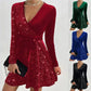 🎅Weihnachten 50% Ausverkauf💥Damen Pailletten A-Linie Minikleid