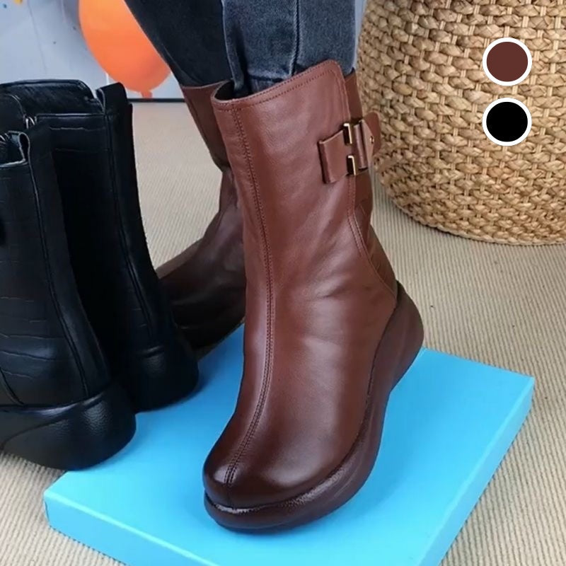 Premiu Damen Stiefel Wasserdicht - Orthopädische Winterstiefel Mit Reißverschluss