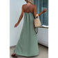 Locker sitzendes Maxikleid mit Spaghettiträgern und Seitenschlitz