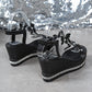 Sandalen mit offener Spitze und Glitzer-Schmetterling-Verzierung