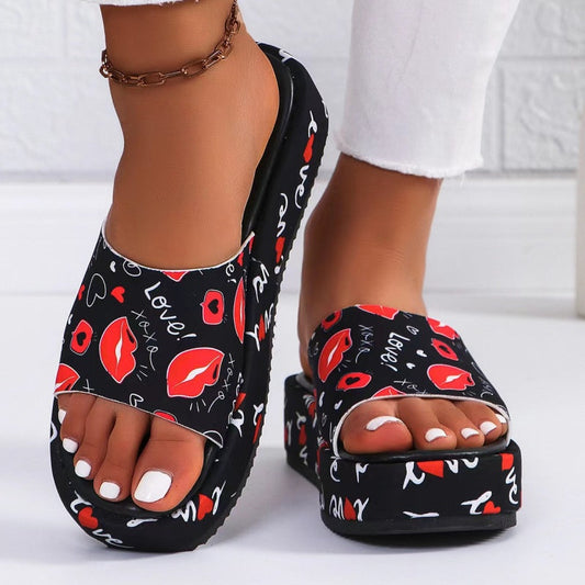 Rutschfeste, schweißabsorbierende Plateau-Slipper