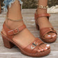 🪧Maximal 50 % Rabatt🌟Damen Sandalen mit Blockabsatz