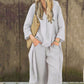 🌞👚2-teiliges Sommer-Set mit lockerem Schnitt und V-Ausschnitt und Tasche für Damen🌸