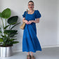 Fließendes Jacquard-Kleid mit quadratischem Ausschnitt für Damen【kostenloser Versand】