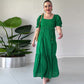 Fließendes Jacquard-Kleid mit quadratischem Ausschnitt für Damen【kostenloser Versand】