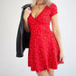 Women's Fashion Bedrucktes Kleid mit V-Ausschnitt👗 Frühling neues Produkt Promotion-49% OFF