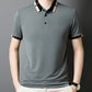 🔥Heute 50% Rabatt🔥Herren Stretch Ice Silk Kurzarm-T-Shirt mit Rever