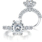 💍Geschenk für Sie | 5 Karat Mondlicht Sterling Silber Moissanit Ring
