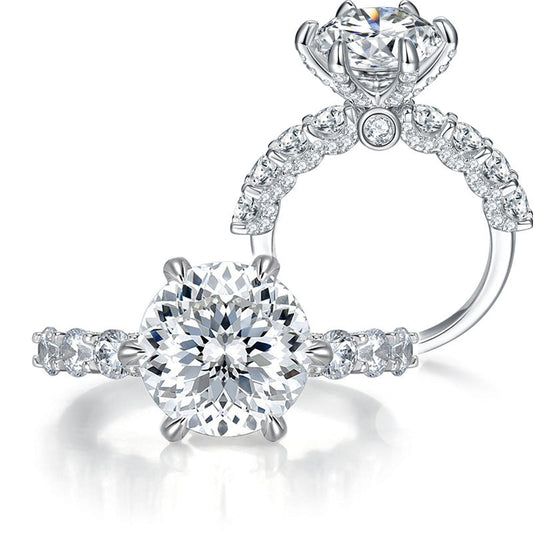 💍Geschenk für Sie | 5 Karat Mondlicht Sterling Silber Moissanit Ring