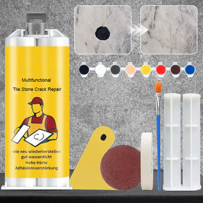 💥🔧🛡️Multifunktionale Reparatursets für Risse in Fliesen und Steinen🌧️🏡🧱