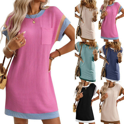 Damen T-Shirt A-Linie Minikleid