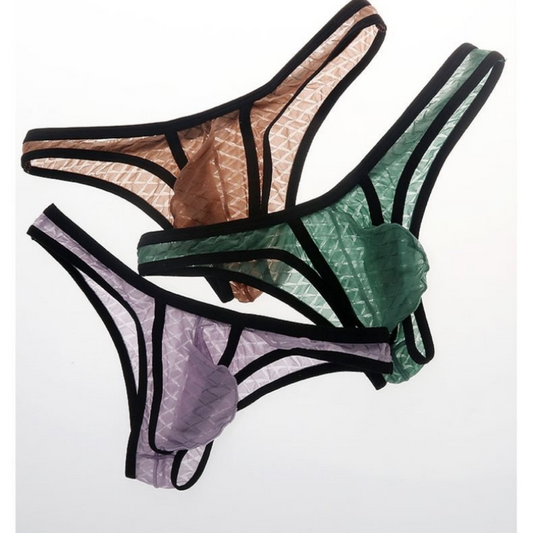 Sexy, bequemer, transparenter, ultradünner Herren-Mesh-Slip mit niedrigem Bund aus Eisseide