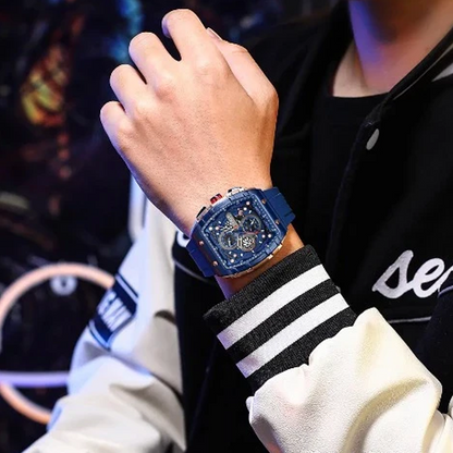 🔥Cyberpunk-Stil im futuristischen Design⌚Multifunktionale Herren-Quarzuhr【kostenloser Versand】
