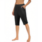 Women's Casual Loose Baumwolle Leinen Atmungsaktive Capri-Hosen