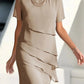 PLISSIERTES CHIFFONKLEID