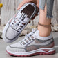 📢🎉👟 Damen Laufschuhe mit Schnürung – Atmungsaktives Mesh – Gepolsterte Sohle – Rutschfest & Leicht – Für Sport & Freizeit
