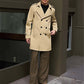 Herren Slim-Fit Trenchcoat im Zweireiher-Stil