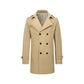 Herren Slim-Fit Trenchcoat im Zweireiher-Stil