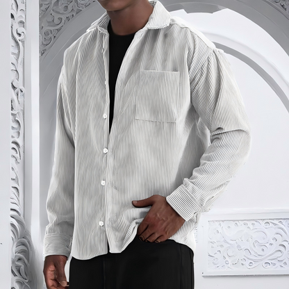 Men's Casual Solid Color Long Sleeve Shirt