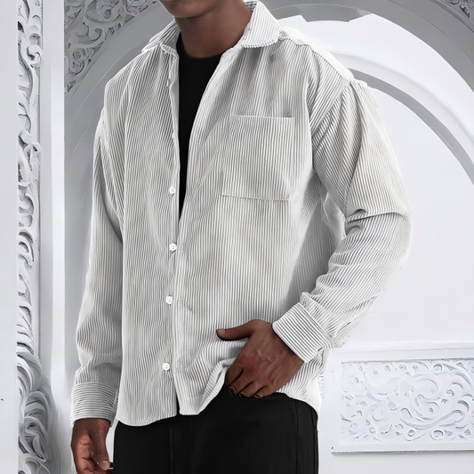 Men's Casual Solid Color Long Sleeve Shirt