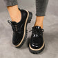 Rundzehen-Schnürloafer für Damen
