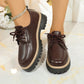 Rundzehen-Schnürloafer für Damen