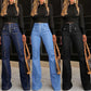 High-Waist Jeans mit Knopfleiste – Figurbetonte Schlaghose für Damen 👖✨🔥Kauf 2 Artikel versandkostenfrei
