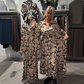 Anmutiges Langarmkleid mit Blumenmuster