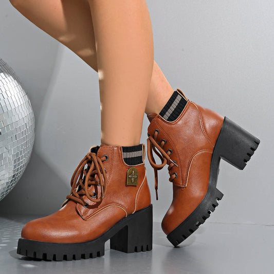 Letzter Tag für 50% Rabatt🛍️🛒Damen Schnür-Martin-Stiefel