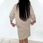 Lässiges Sweatshirtkleid mit Rundhalsausschnitt für Damen