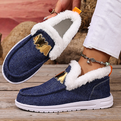 Bequeme Slipper für Damen mit Kunstfellfutter